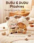 BUBU & DUDU Plush Doll Set | 12cm Stuffed Bear & Panda with Interchangeable Outfits