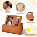 Wooden pet memorial box dimensions 17x13x6.5cm